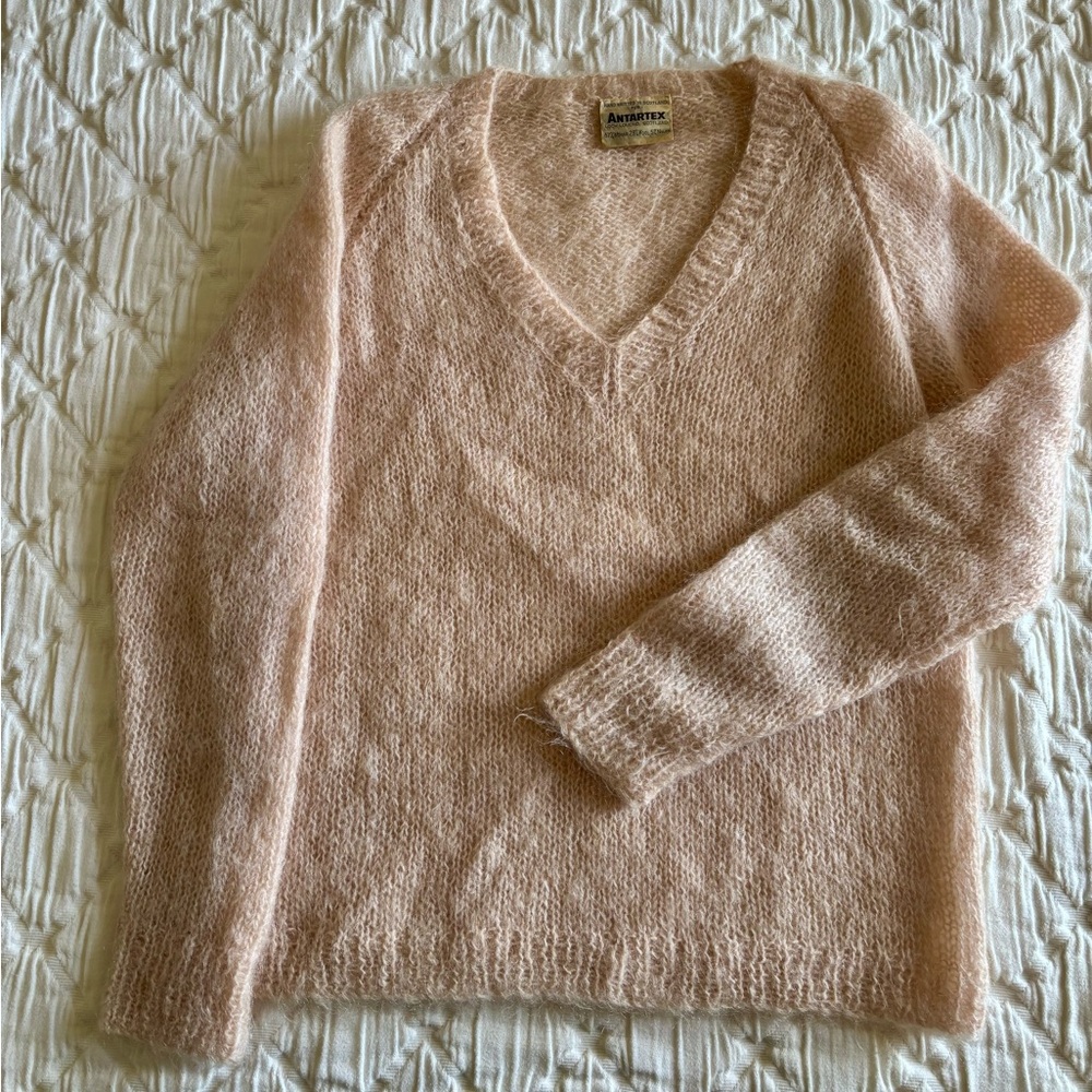 Vintage ANTARTEX Hand-knit sweater Made in Scotland Mohair &‎ Wool M